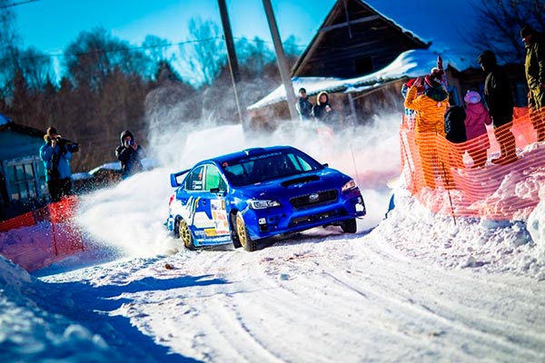 Автомобиль Subaru WRX STI на российском Чемпионате по ралли 2015